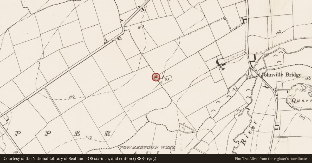 Ordnance Survey six-inch map, 2nd edition (1888–1915) covering the location of Enclosure, Grange Upper, County Kilkenny, with a pin at the register's coordinates