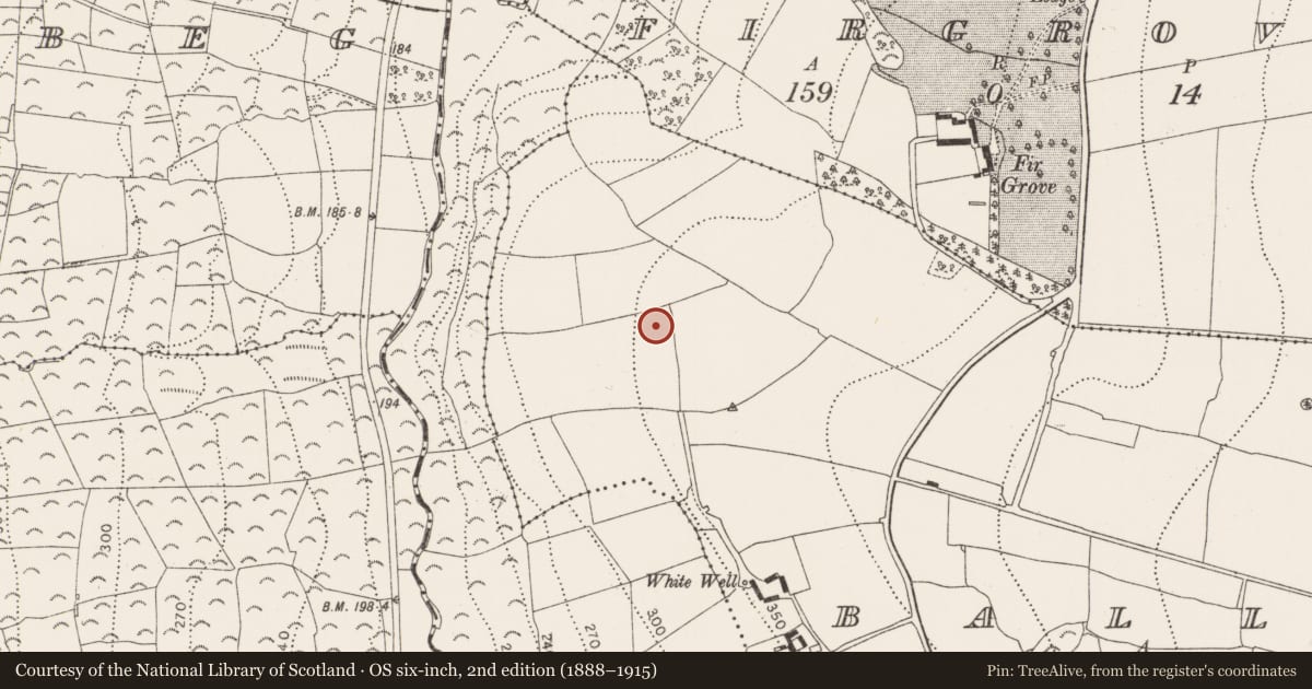 Ordnance Survey six-inch map, 2nd edition (1888–1915) covering the location of Enclosure, Ballyvool, County Kilkenny, with a pin at the register's coordinates