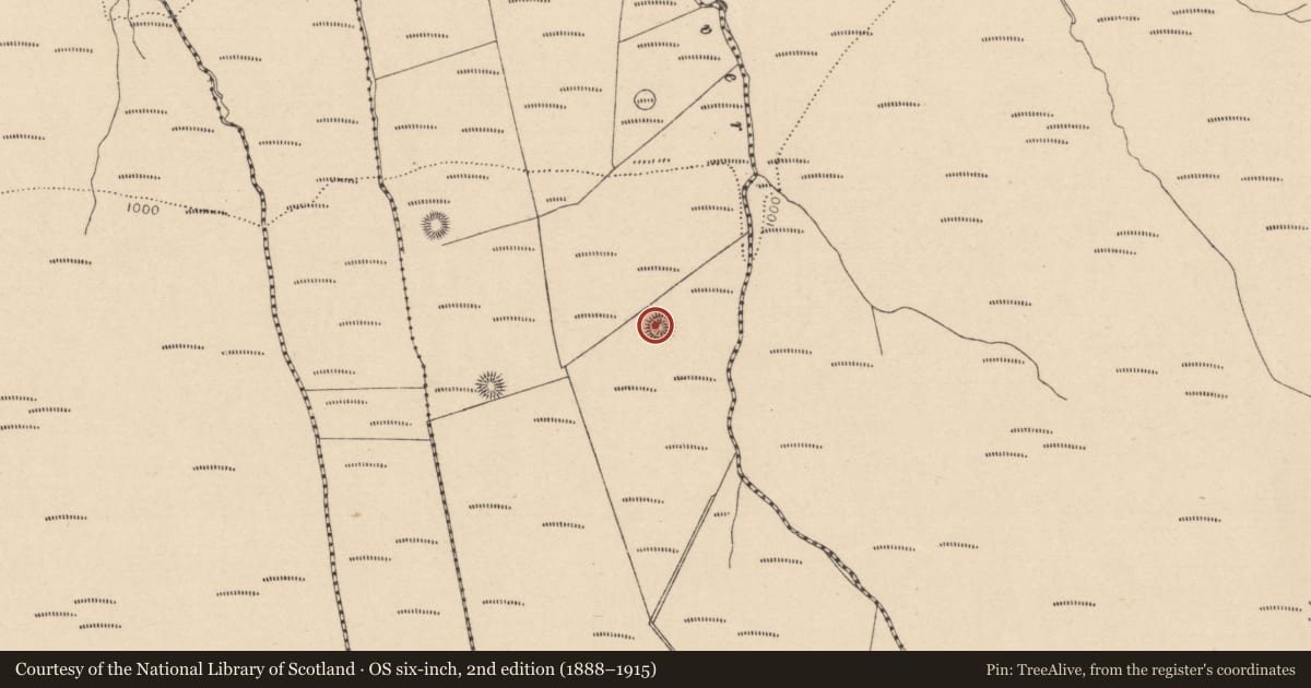 Ordnance Survey six-inch map, 2nd edition (1888–1915) covering the location of Ringfort - rath, Barradoos, County Laois, with a pin at the register's coordinates
