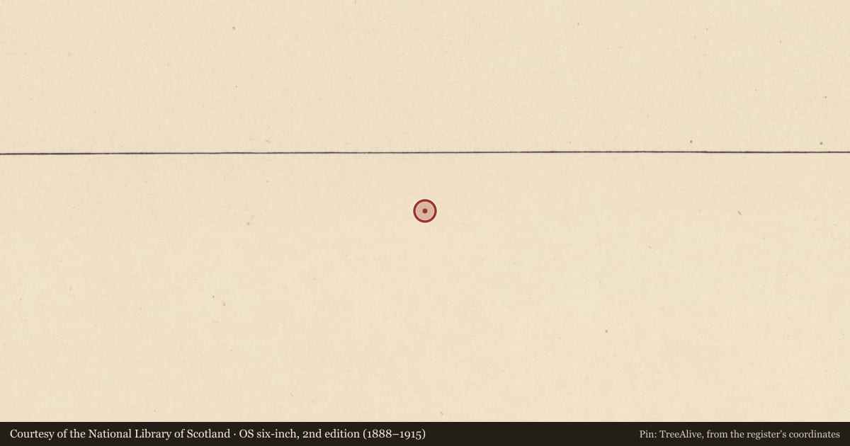Ordnance Survey six-inch map, 2nd edition (1888–1915) covering the location of Enclosure, Derrymoyle, County Laois, with a pin at the register's coordinates