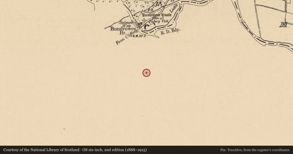 Ordnance Survey six-inch map, 2nd edition (1888–1915) covering the location of House - indeterminate date, Tullaghan, County Leitrim, with a pin at the register's coordinates