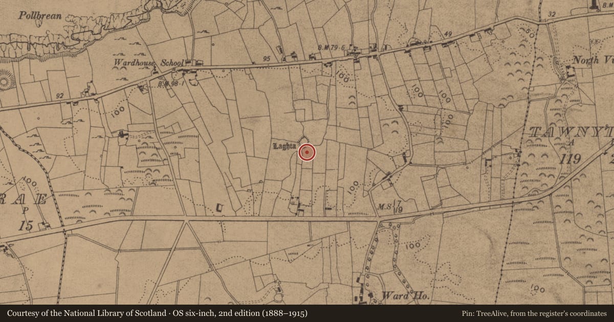 Ordnance Survey six-inch map, 2nd edition (1888–1915) covering the location of Ringfort - cashel, Wardhouse, County Leitrim, with a pin at the register's coordinates