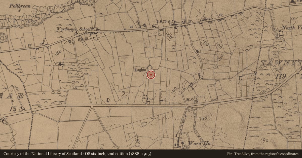 Ordnance Survey six-inch map, 2nd edition (1888–1915) covering the location of Souterrain, Wardhouse, County Leitrim, with a pin at the register's coordinates