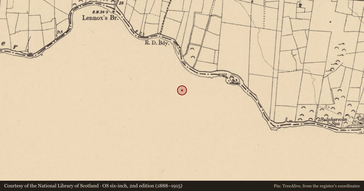 Ordnance Survey six-inch map, 2nd edition (1888–1915) covering the location of Hut site, Edenvella, County Leitrim, with a pin at the register's coordinates