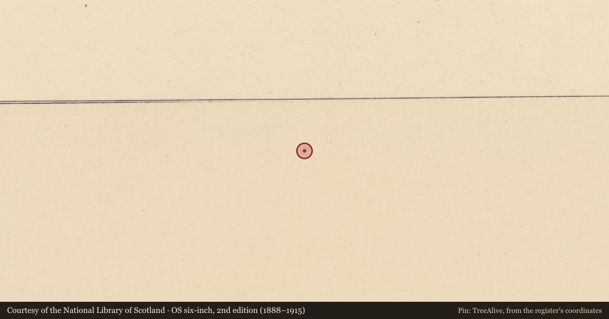 Ordnance Survey six-inch map, 2nd edition (1888–1915) covering the location of Church, Rosclogher, County Leitrim, with a pin at the register's coordinates