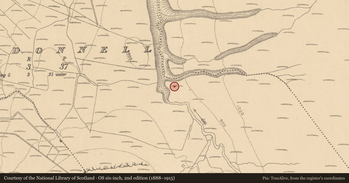 Ordnance Survey six-inch map, 2nd edition (1888–1915) covering the location of Megalithic tomb - unclassified, Largydonnell, County Leitrim, with a pin at the register's coordinates