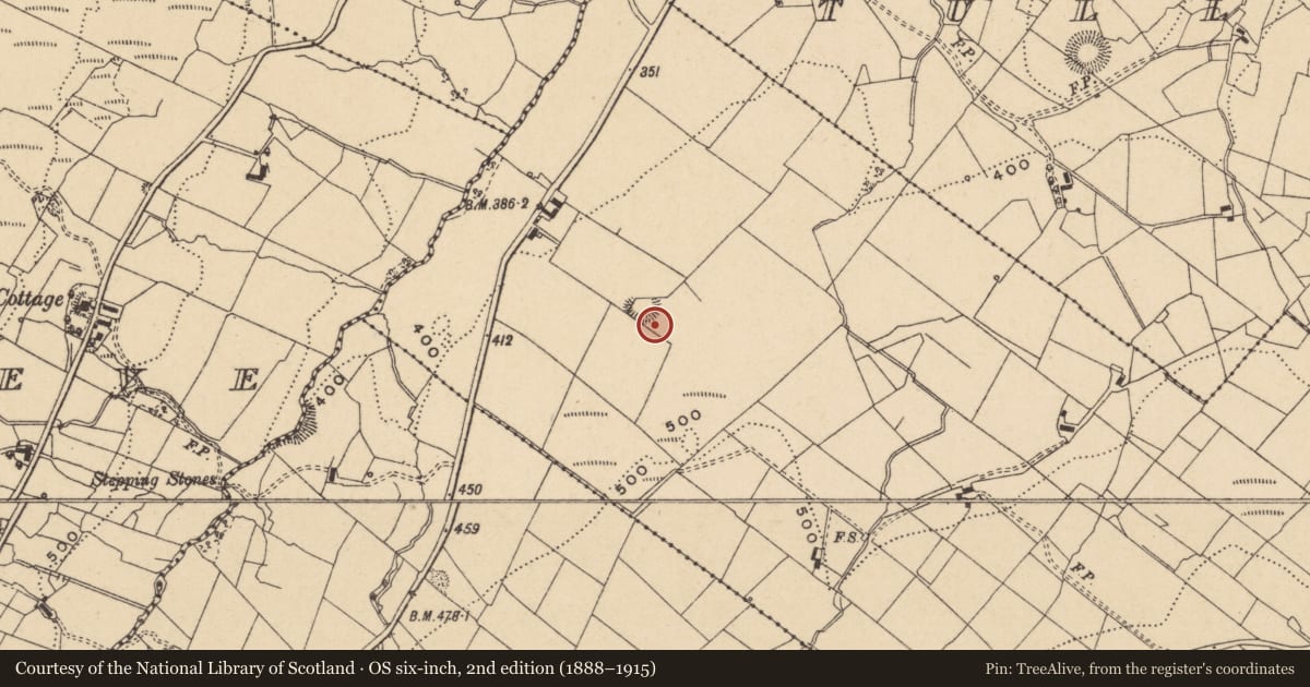 Ordnance Survey six-inch map, 2nd edition (1888–1915) covering the location of Ringfort - rath, Coolodonnell, County Leitrim, with a pin at the register's coordinates