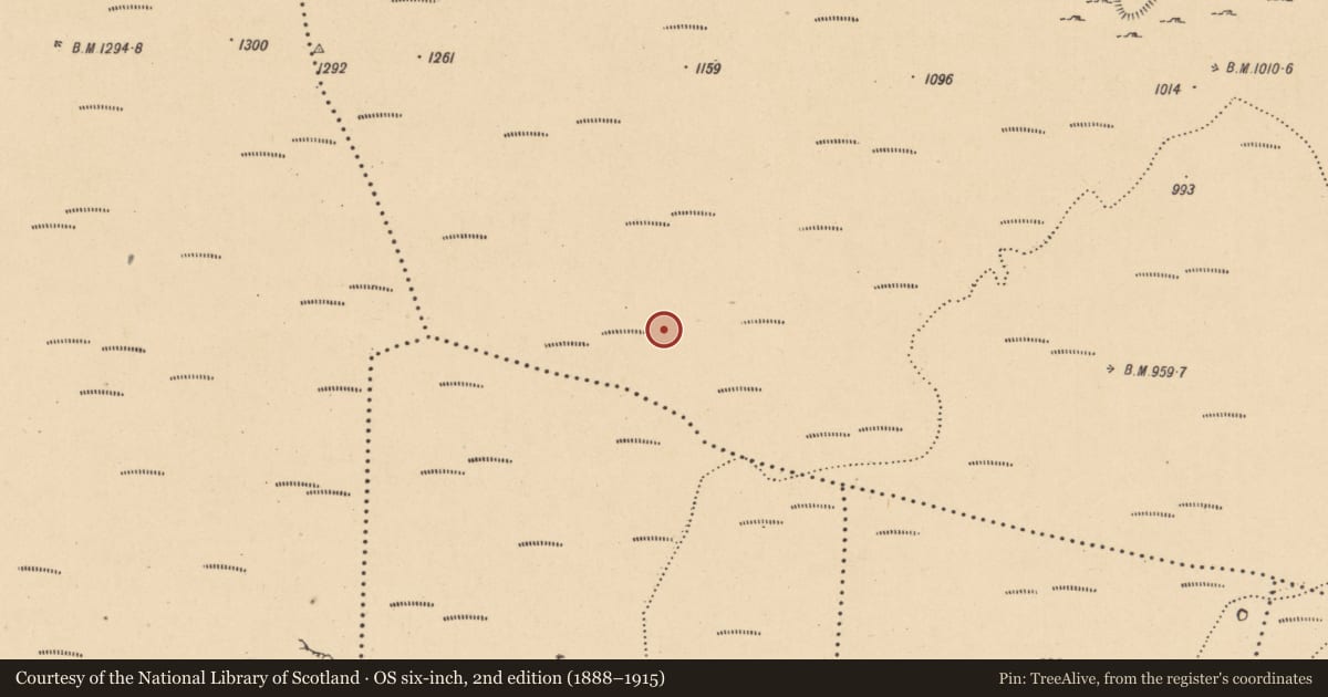 Ordnance Survey six-inch map, 2nd edition (1888–1915) covering the location of Enclosure, Largy, County Leitrim, with a pin at the register's coordinates