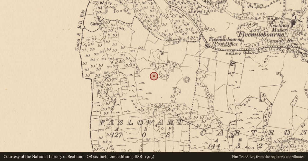 Ordnance Survey six-inch map, 2nd edition (1888–1915) covering the location of Ringfort - unclassified, Faslowart, County Leitrim, with a pin at the register's coordinates