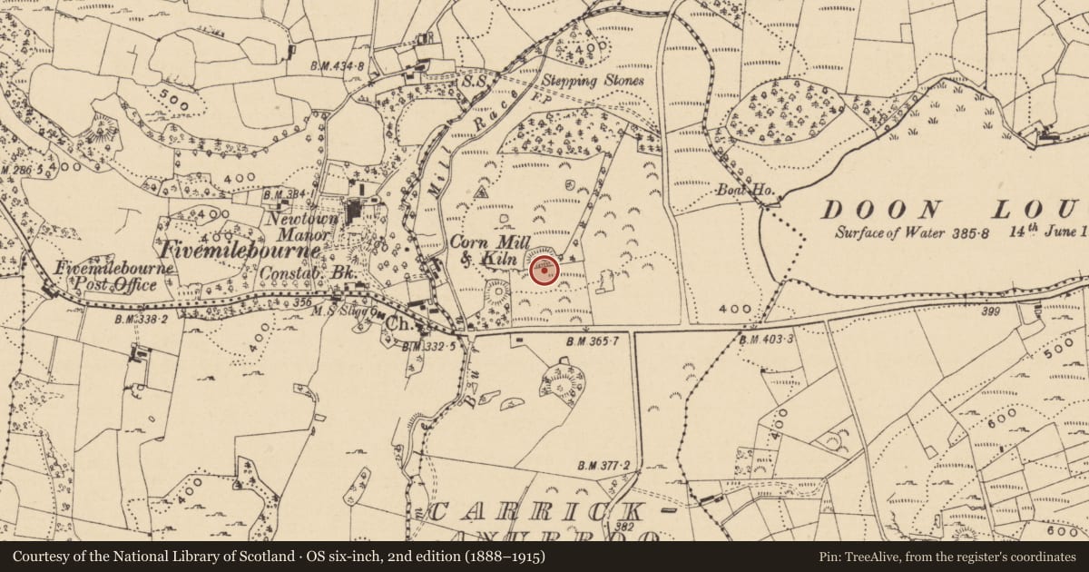 Ordnance Survey six-inch map, 2nd edition (1888–1915) covering the location of Enclosure, Carrickanurroo, County Leitrim, with a pin at the register's coordinates
