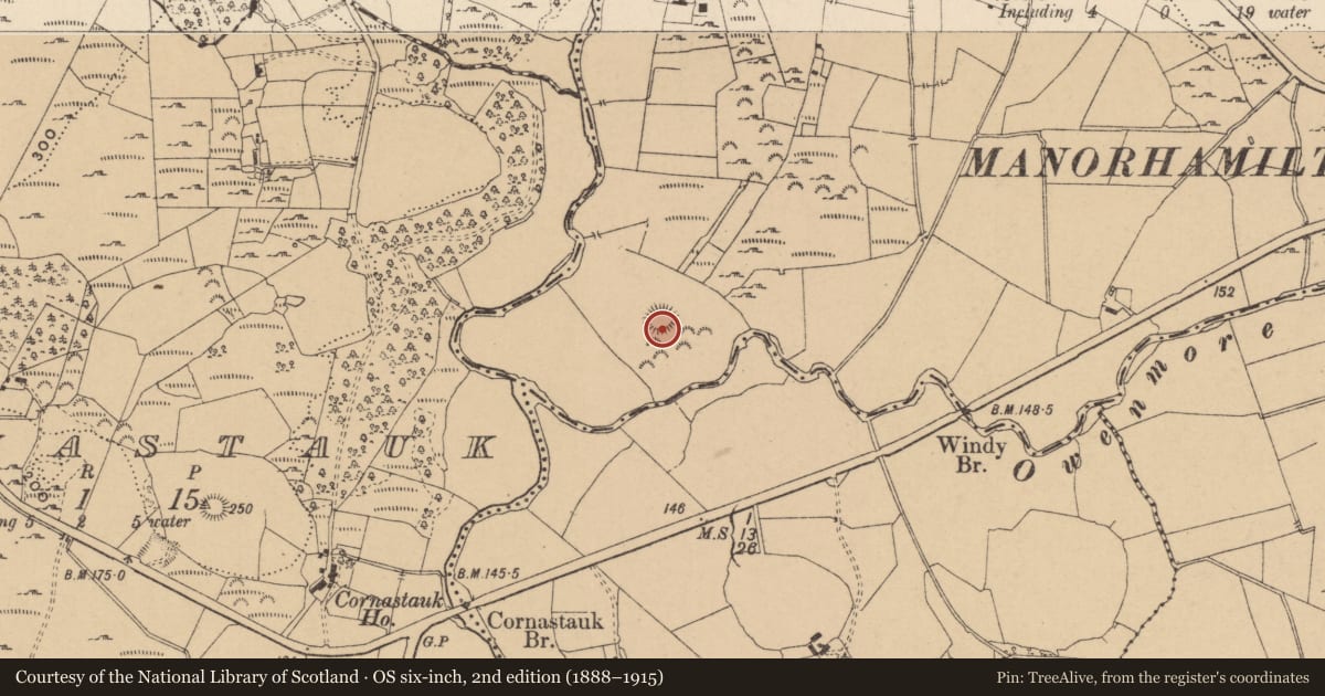 Ordnance Survey six-inch map, 2nd edition (1888–1915) covering the location of Ringfort - rath, Clooneen, County Leitrim, with a pin at the register's coordinates