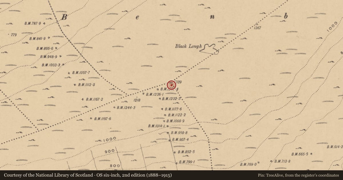Ordnance Survey six-inch map, 2nd edition (1888–1915) covering the location of Cairn - unclassified, County Leitrim, with a pin at the register's coordinates