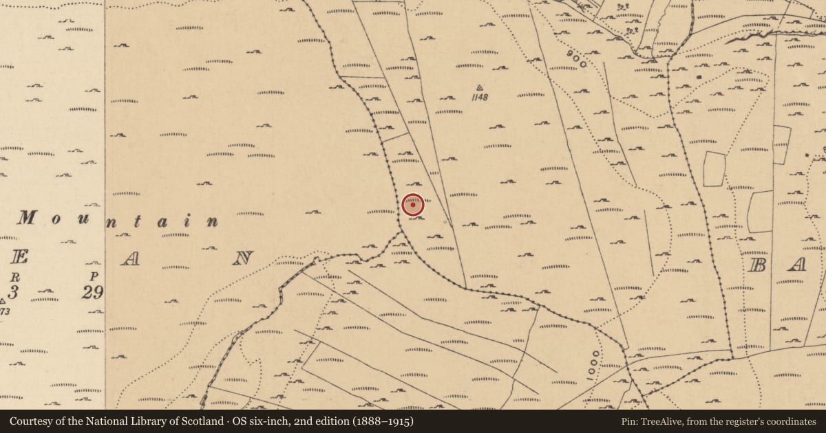 Ordnance Survey six-inch map, 2nd edition (1888–1915) covering the location of House - indeterminate date, Conray, County Leitrim, with a pin at the register's coordinates