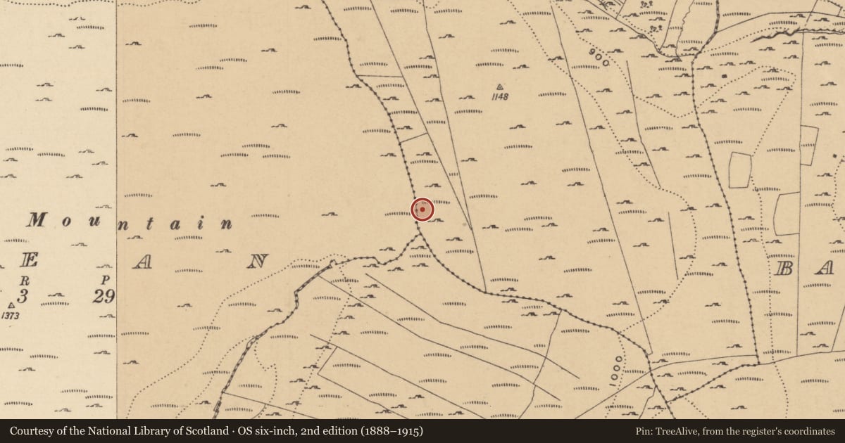 Ordnance Survey six-inch map, 2nd edition (1888–1915) covering the location of House - indeterminate date, Conray, County Leitrim, with a pin at the register's coordinates