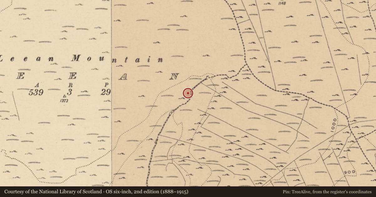 Ordnance Survey six-inch map, 2nd edition (1888–1915) covering the location of House - indeterminate date, Leean, County Leitrim, with a pin at the register's coordinates