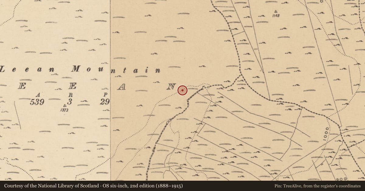 Ordnance Survey six-inch map, 2nd edition (1888–1915) covering the location of House - indeterminate date, Leean, County Leitrim, with a pin at the register's coordinates