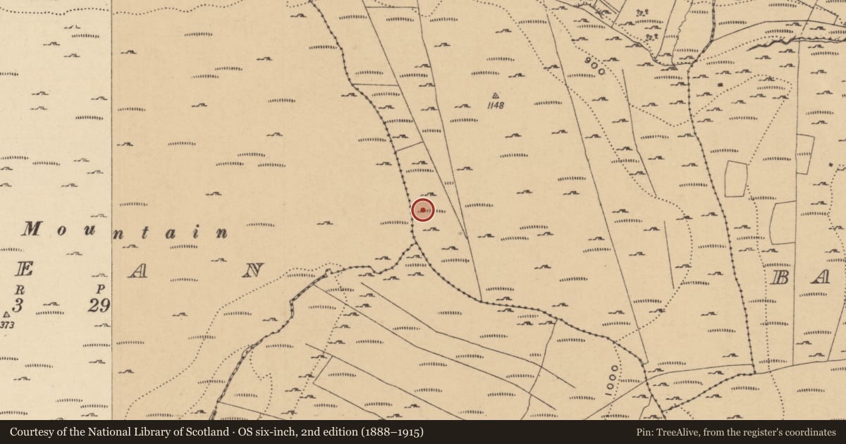 Ordnance Survey six-inch map, 2nd edition (1888–1915) covering the location of House - indeterminate date, Conray, County Leitrim, with a pin at the register's coordinates
