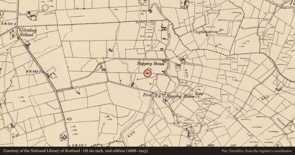 Ordnance Survey six-inch map, 2nd edition (1888–1915) covering the location of Ringfort - rath, Gortnalibbert, County Leitrim, with a pin at the register's coordinates