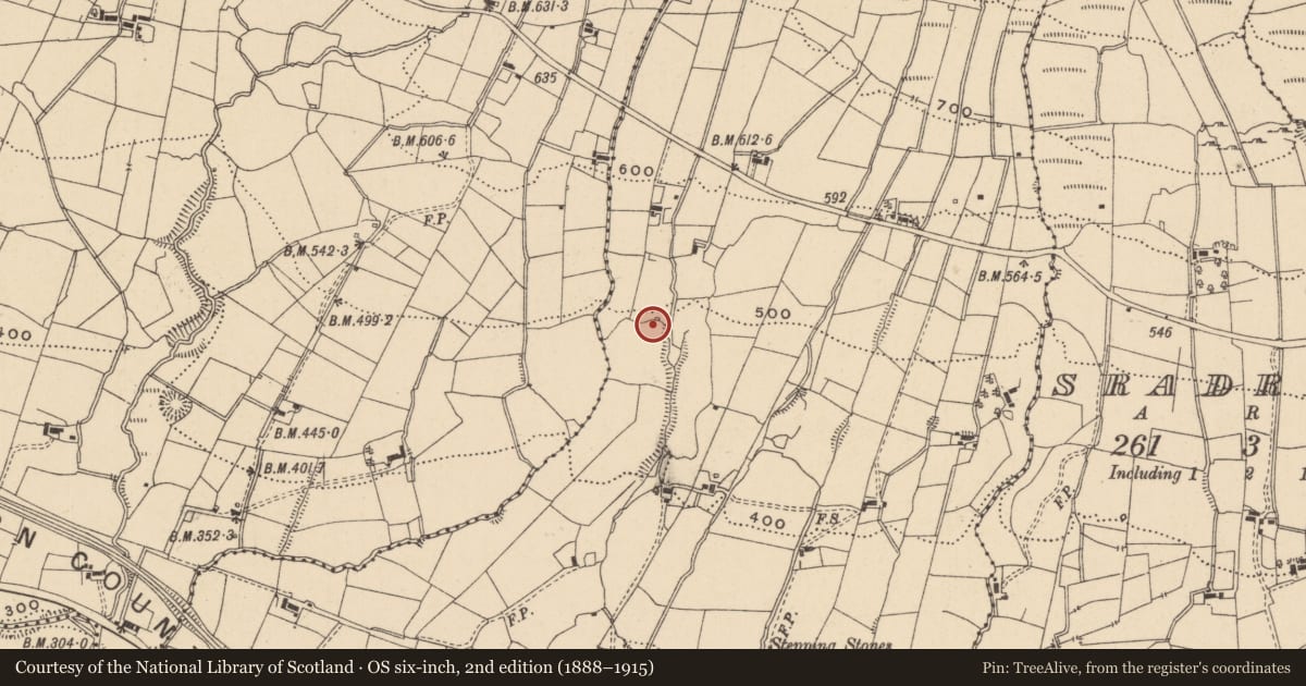 Ordnance Survey six-inch map, 2nd edition (1888–1915) covering the location of Sweathouse, Cullentragh, County Leitrim, with a pin at the register's coordinates