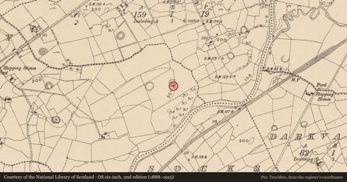 Ordnance Survey six-inch map, 2nd edition (1888–1915) covering the location of Ringfort - rath, Kilcoosy, County Leitrim, with a pin at the register's coordinates
