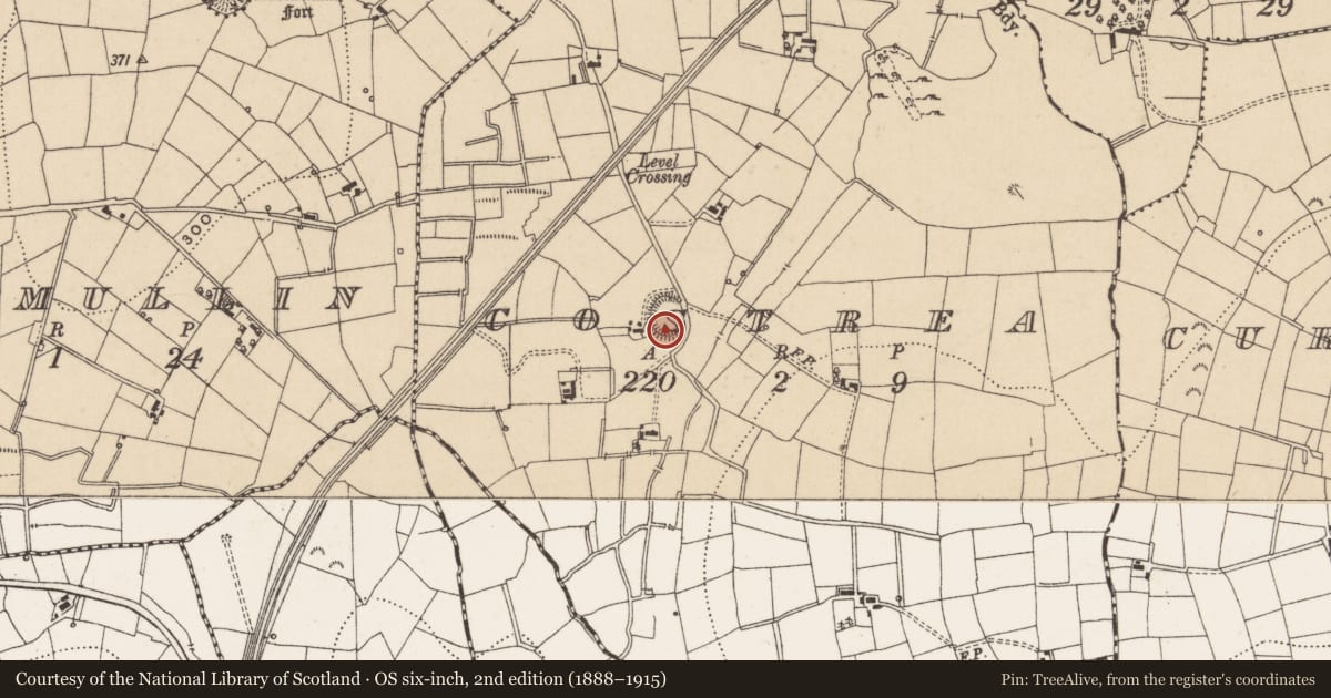 Ordnance Survey six-inch map, 2nd edition (1888–1915) covering the location of Ringfort - rath, Costrea, County Leitrim, with a pin at the register's coordinates