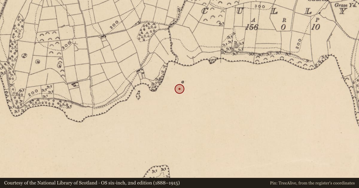 Ordnance Survey six-inch map, 2nd edition (1888–1915) covering the location of Crannog, Garadice Lough, County Leitrim, with a pin at the register's coordinates