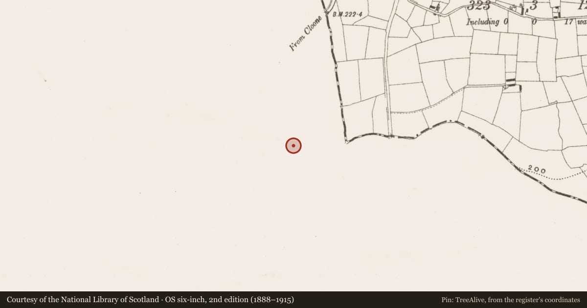 Ordnance Survey six-inch map, 2nd edition (1888–1915) covering the location of Church, Corracar, County Leitrim, with a pin at the register's coordinates