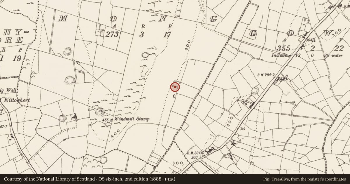 Ordnance Survey six-inch map, 2nd edition (1888–1915) covering the location of Ringfort - unclassified, Mong, County Leitrim, with a pin at the register's coordinates