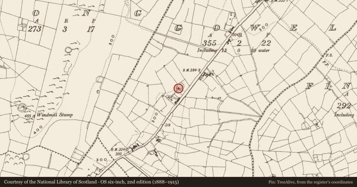 Ordnance Survey six-inch map, 2nd edition (1888–1915) covering the location of Ringfort - rath, Gowel, County Leitrim, with a pin at the register's coordinates