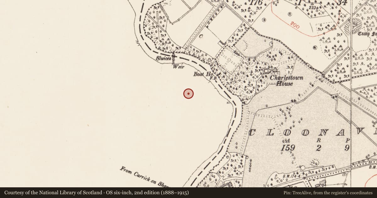 Ordnance Survey six-inch map, 2nd edition (1888–1915) covering the location of Gateway, Jamestown, County Leitrim, with a pin at the register's coordinates