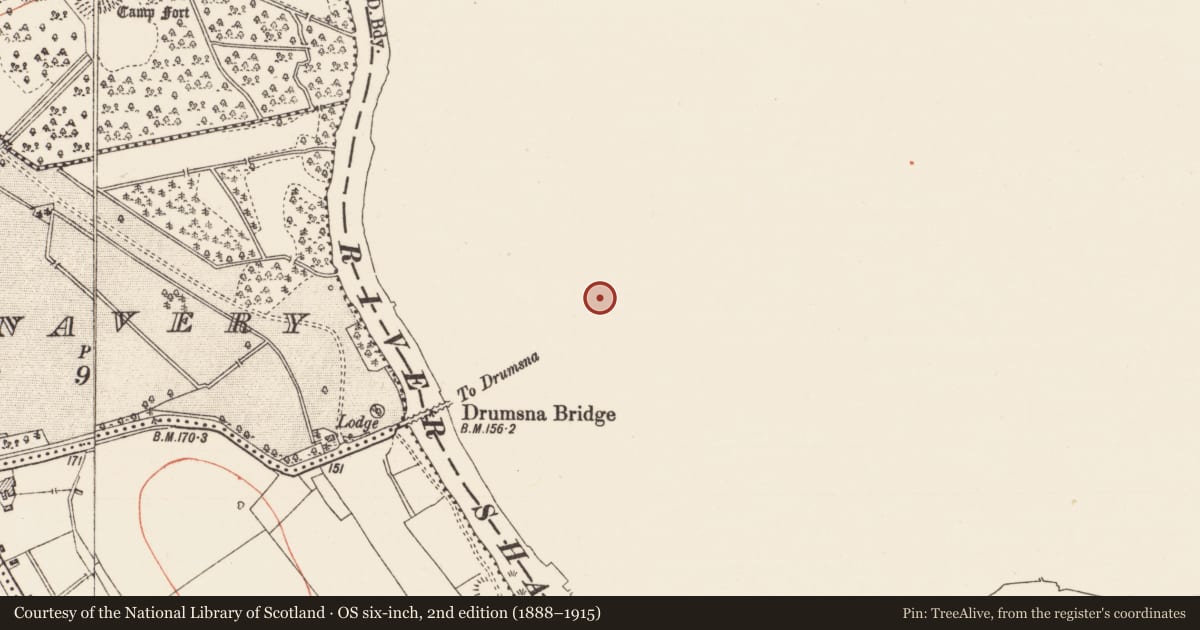 Ordnance Survey six-inch map, 2nd edition (1888–1915) covering the location of Burial ground, Drumsna, County Leitrim, with a pin at the register's coordinates