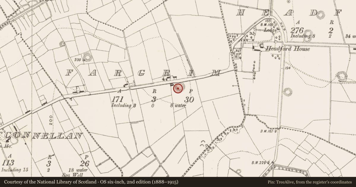 Ordnance Survey six-inch map, 2nd edition (1888–1915) covering the location of Ringfort - rath, Fargrim, County Leitrim, with a pin at the register's coordinates