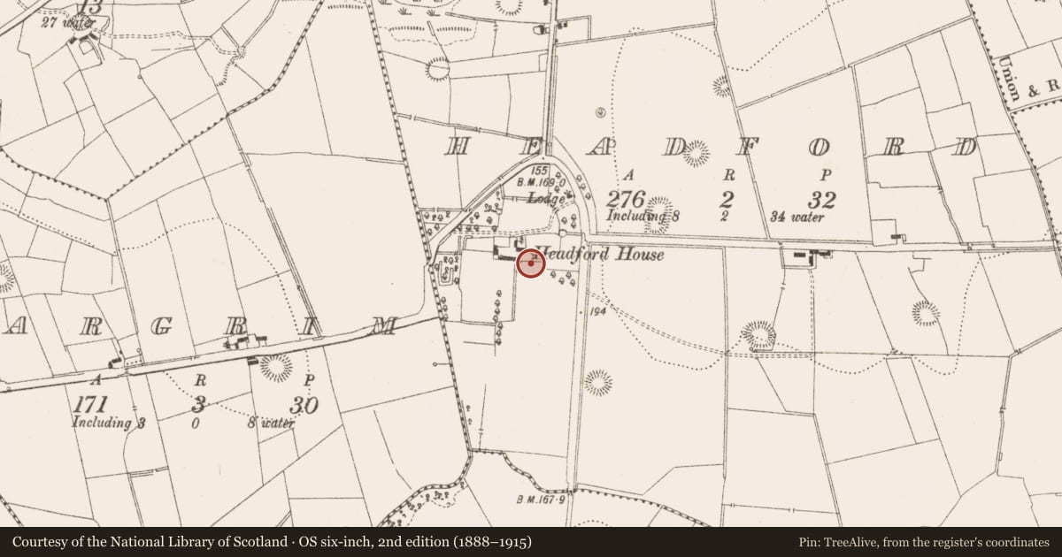 Ordnance Survey six-inch map, 2nd edition (1888–1915) covering the location of House - 17th/18th century, Headford, County Leitrim, with a pin at the register's coordinates