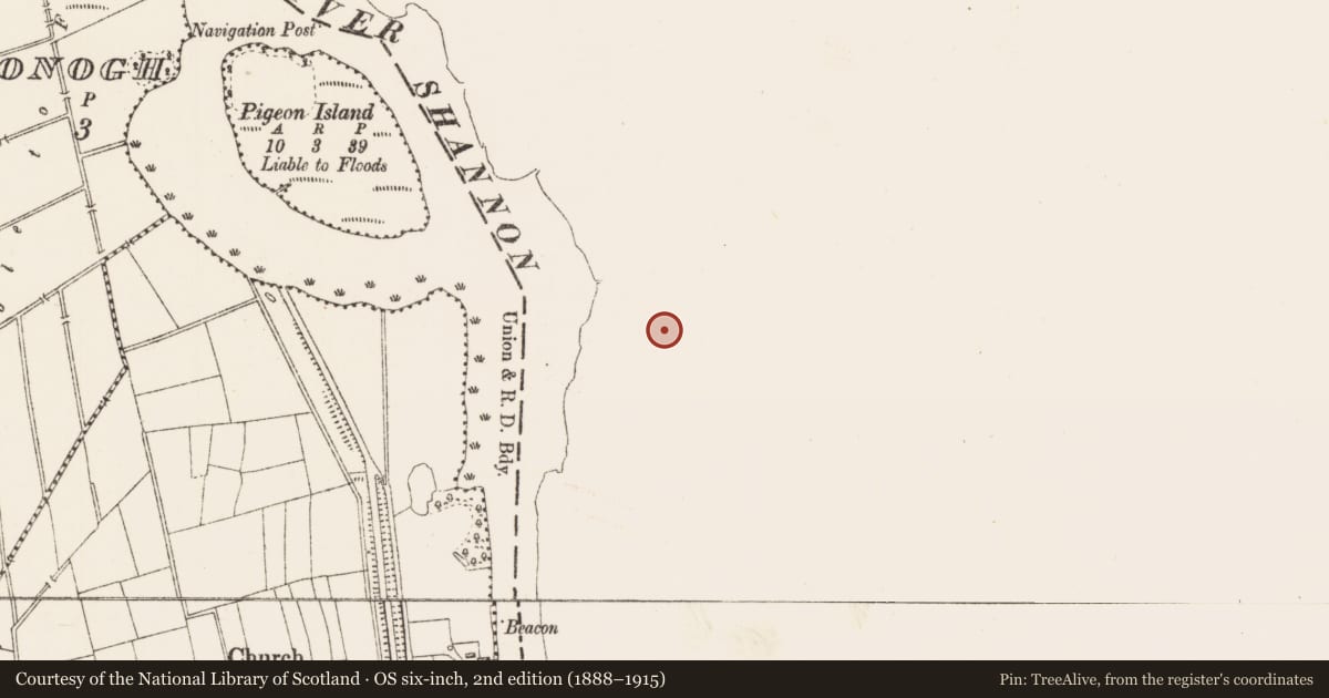 Ordnance Survey six-inch map, 2nd edition (1888–1915) covering the location of Earthwork, Moher, County Leitrim, with a pin at the register's coordinates