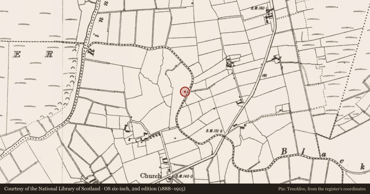 Ordnance Survey six-inch map, 2nd edition (1888–1915) covering the location of Weir - regulating, Clooncumber, Tooman, County Leitrim, with a pin at the register's coordinates