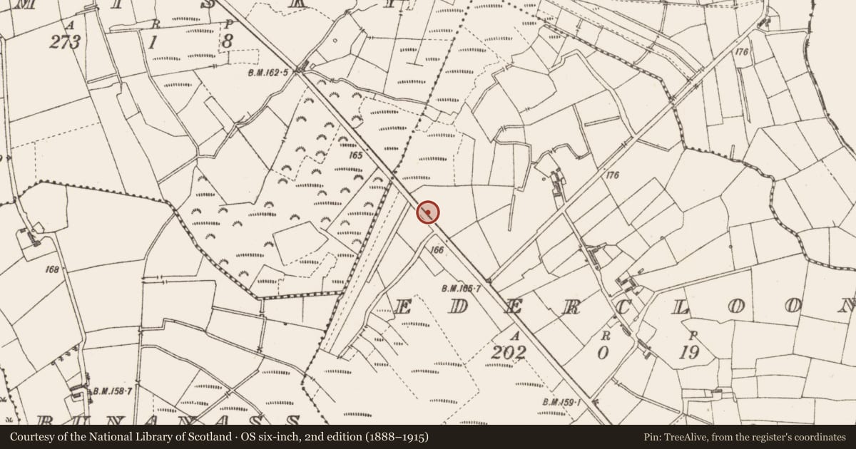 Ordnance Survey six-inch map, 2nd edition (1888–1915) covering the location of Structure - peatland, Edercloon, County Longford, with a pin at the register's coordinates