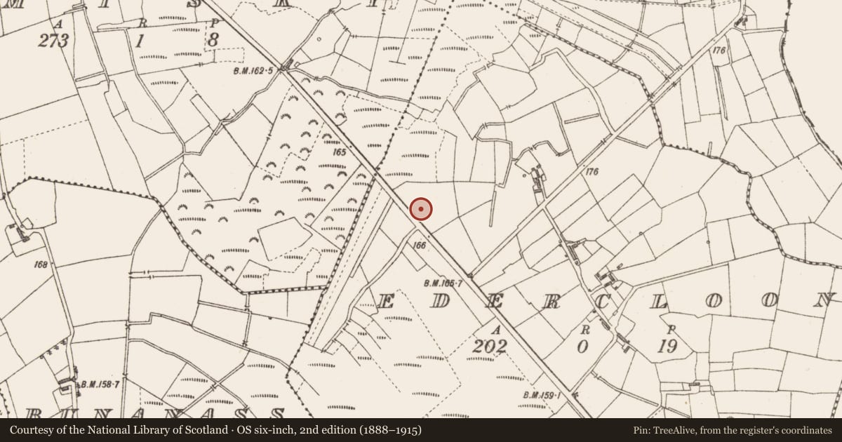 Ordnance Survey six-inch map, 2nd edition (1888–1915) covering the location of Road - class 3 togher, Edercloon, County Longford, with a pin at the register's coordinates
