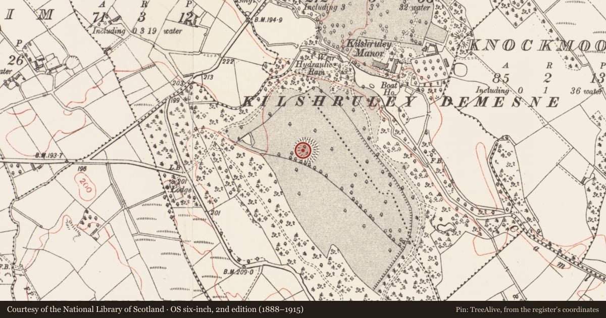 Ordnance Survey six-inch map, 2nd edition (1888–1915) covering the location of Ringfort - rath, Ballyreaghan, County Longford, with a pin at the register's coordinates