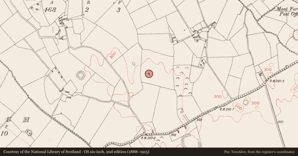 Ordnance Survey six-inch map, 2nd edition (1888–1915) covering the location of Ringfort - rath, Drumnacross, County Longford, with a pin at the register's coordinates