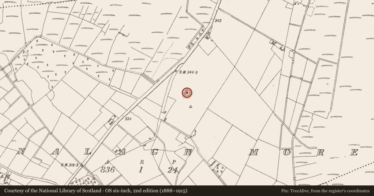 Ordnance Survey six-inch map, 2nd edition (1888–1915) covering the location of Ringfort - rath, Cranalagh More, County Longford, with a pin at the register's coordinates