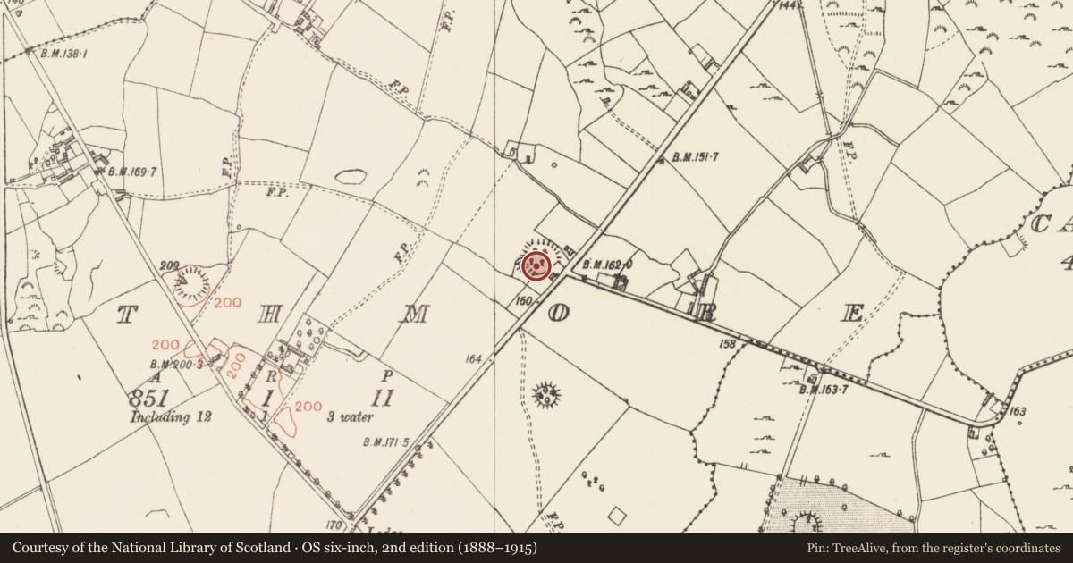 Ordnance Survey six-inch map, 2nd edition (1888–1915) covering the location of House - indeterminate date, Rathmore, County Longford, with a pin at the register's coordinates