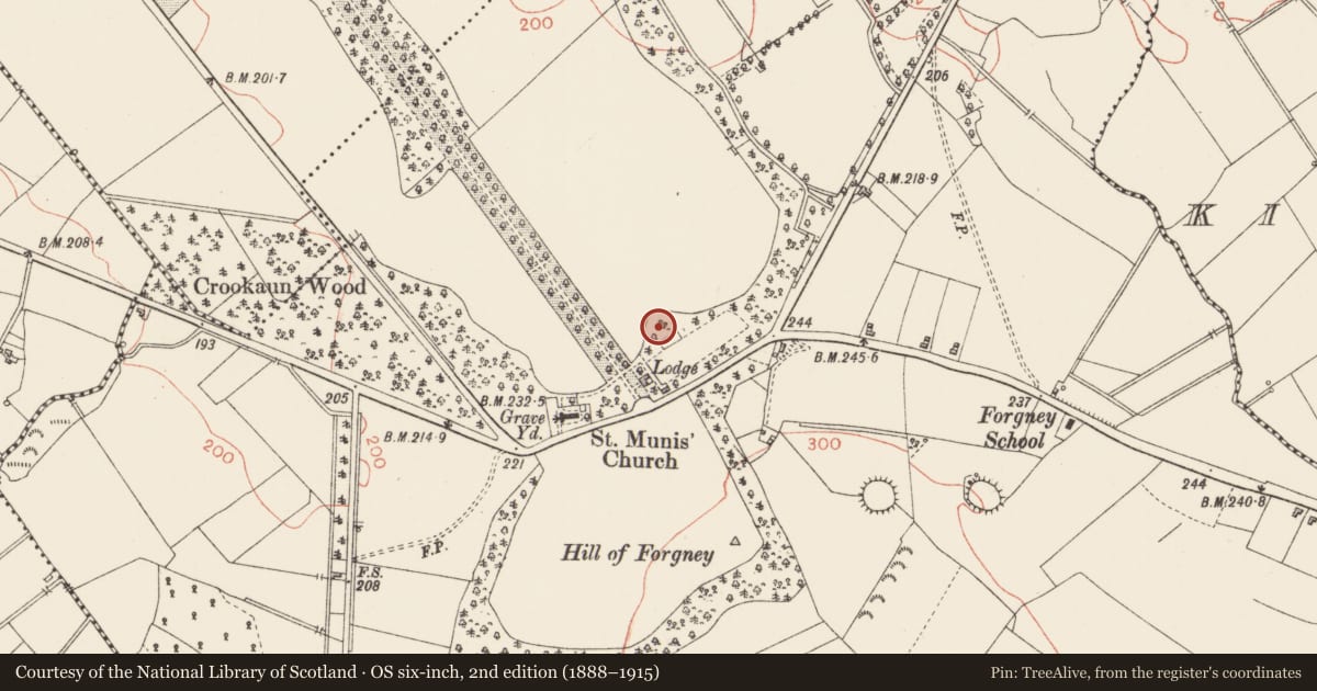 Ordnance Survey six-inch map, 2nd edition (1888–1915) covering the location of Ringfort - rath, Forgney, County Longford, with a pin at the register's coordinates