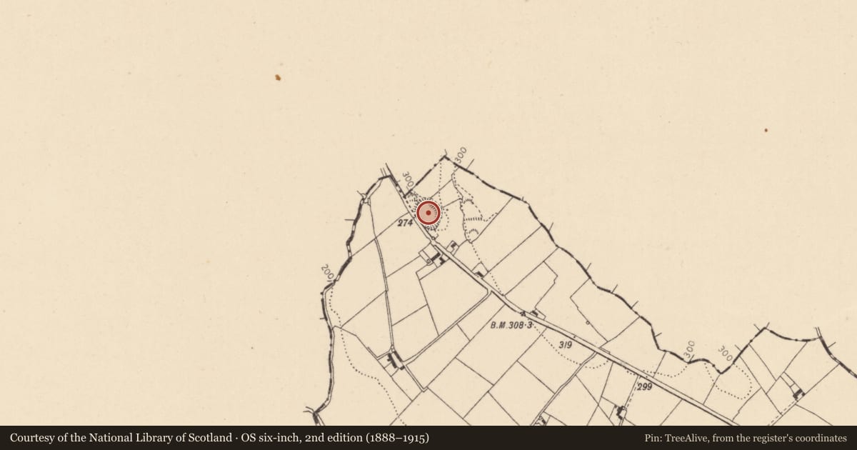 Ordnance Survey six-inch map, 2nd edition (1888–1915) covering the location of Ringfort - rath, Dungooly, County Louth, with a pin at the register's coordinates