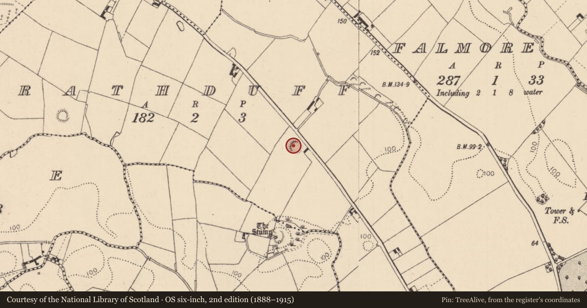 Ordnance Survey six-inch map, 2nd edition (1888–1915) covering the location of Ringfort - rath, Rathduff, County Louth, with a pin at the register's coordinates