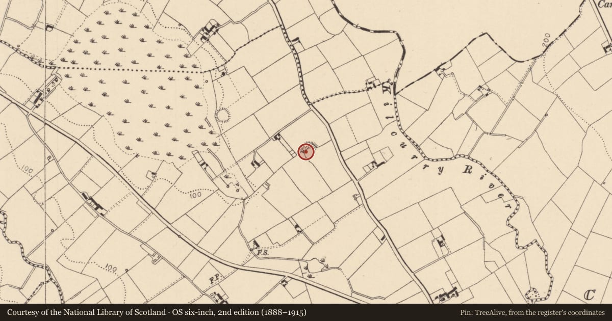 Ordnance Survey six-inch map, 2nd edition (1888–1915) covering the location of Ringfort - rath, Lurgankeel, County Louth, with a pin at the register's coordinates
