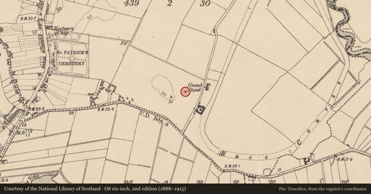 Ordnance Survey six-inch map, 2nd edition (1888–1915) covering the location of Enclosure, Dowdallshill, County Louth, with a pin at the register's coordinates