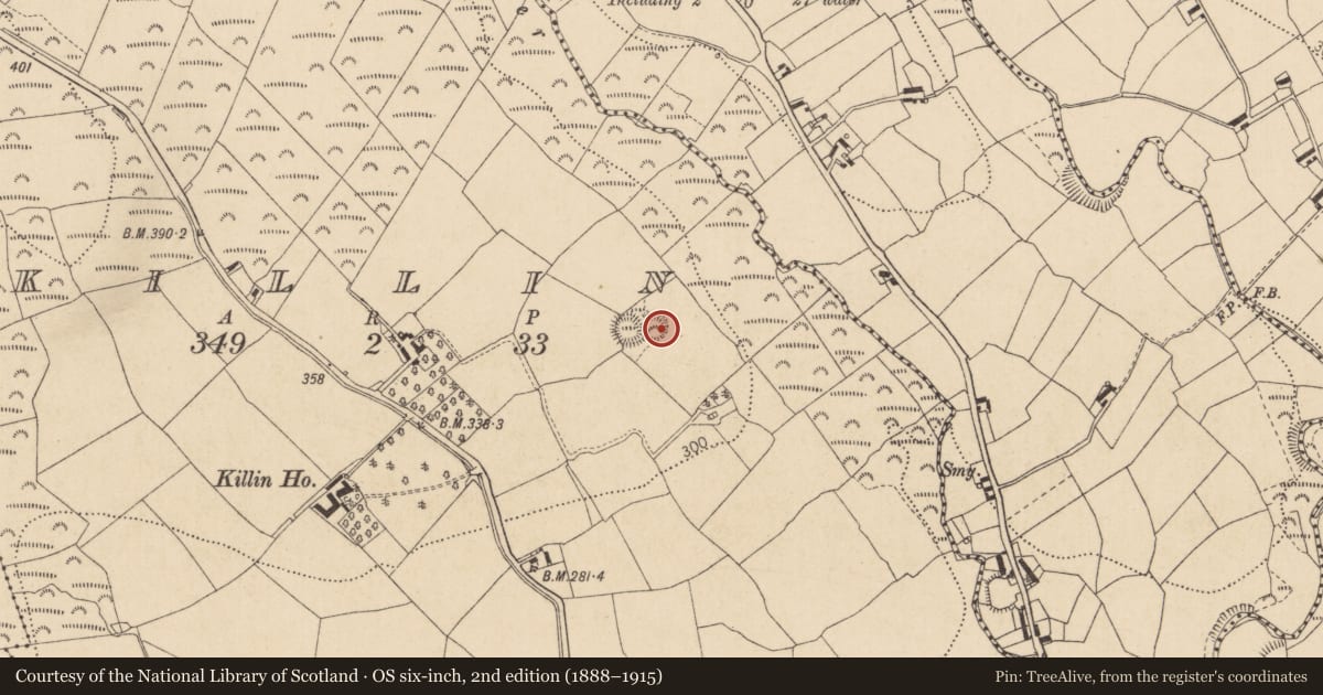 Ordnance Survey six-inch map, 2nd edition (1888–1915) covering the location of Ringfort - rath, Killin, County Louth, with a pin at the register's coordinates