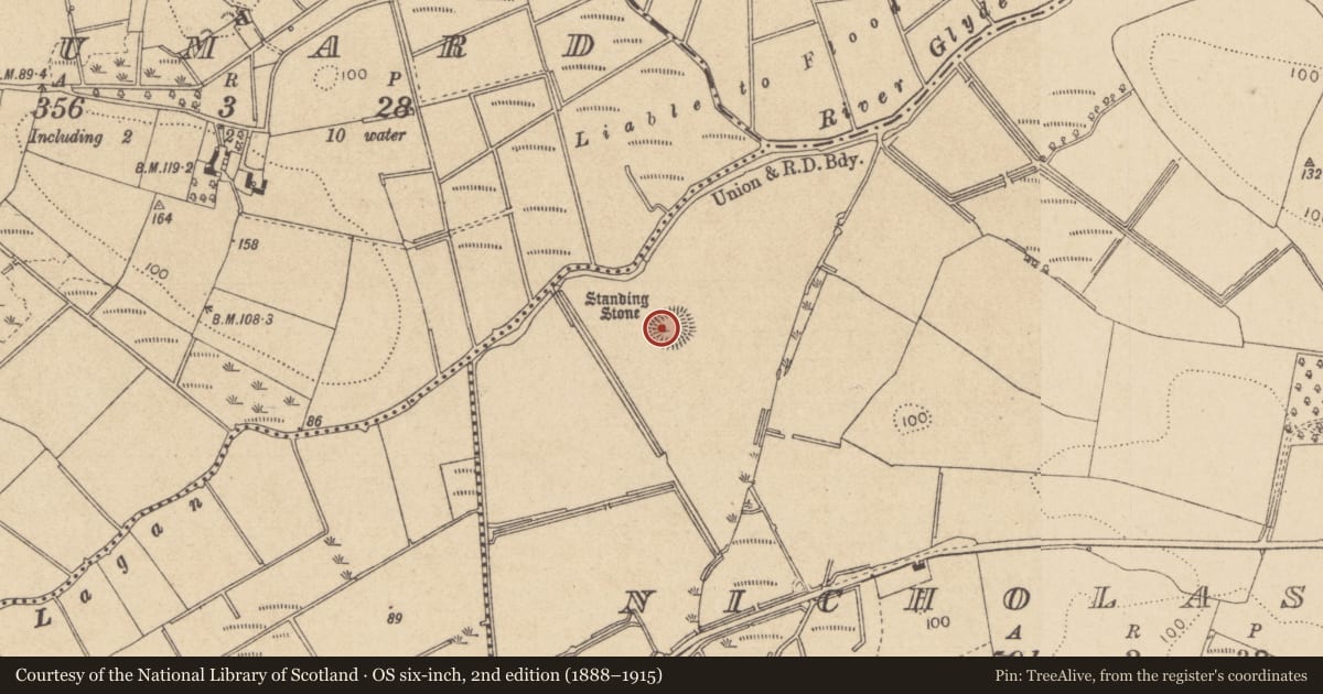 Ordnance Survey six-inch map, 2nd edition (1888–1915) covering the location of Ringfort - rath, Nicholastown, County Louth, with a pin at the register's coordinates