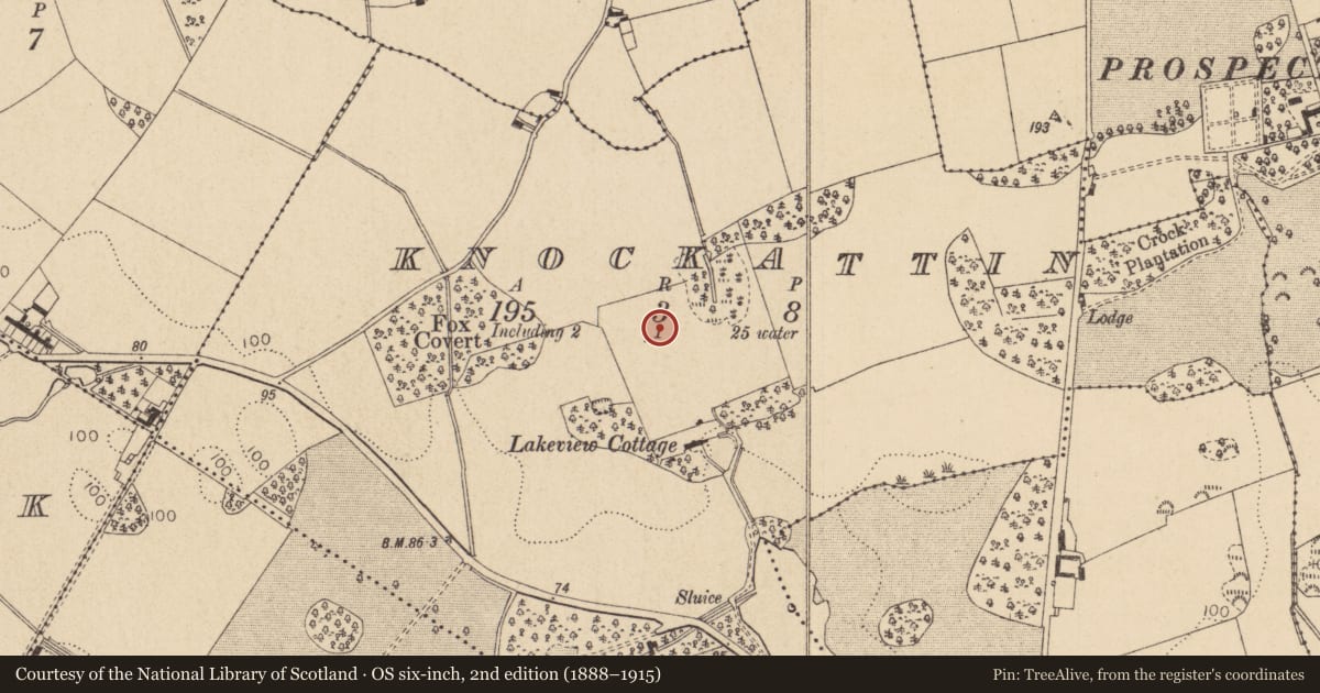 Ordnance Survey six-inch map, 2nd edition (1888–1915) covering the location of Souterrain, Knockattin, County Louth, with a pin at the register's coordinates