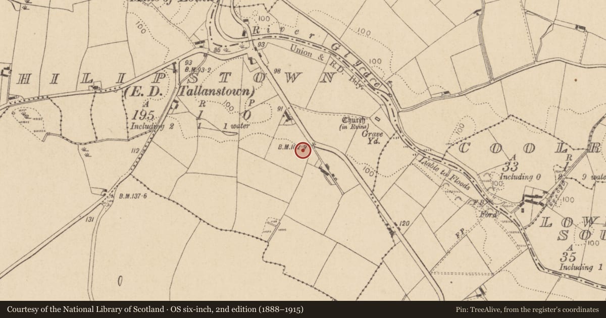 Ordnance Survey six-inch map, 2nd edition (1888–1915) covering the location of Souterrain, Philipstown (Ardee By., Philipstown Par.), County Louth, with a pin at the register's coordinates